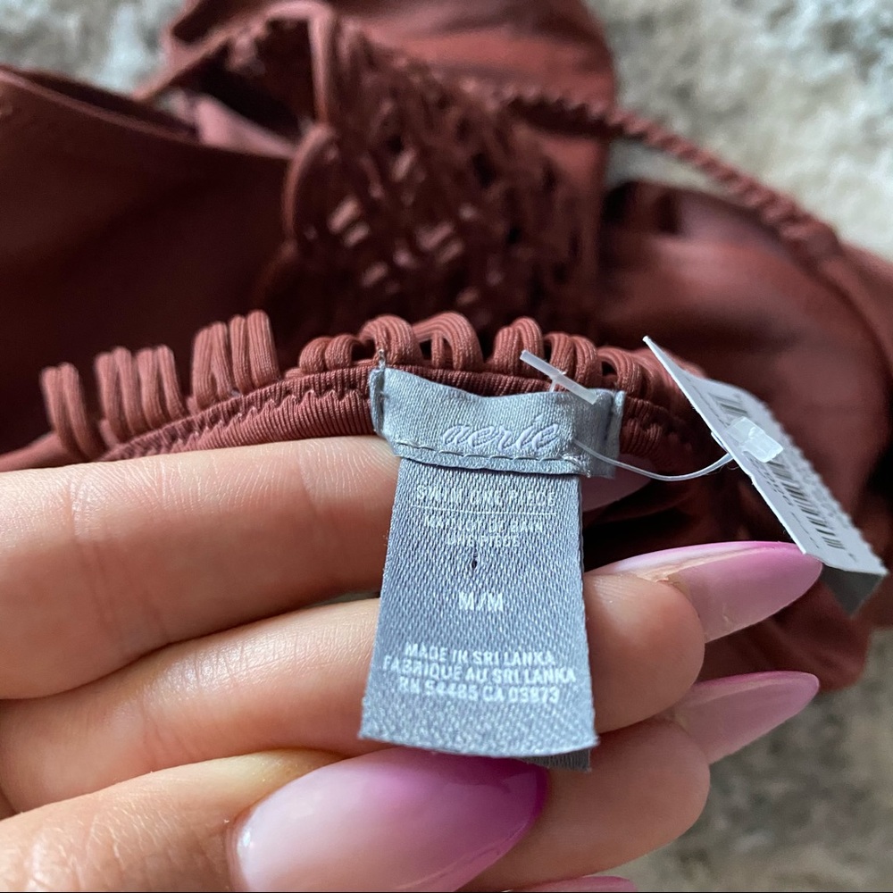 Aerie One Piece Swimsuit Macrame Detail NWT - Picture 6 of 7